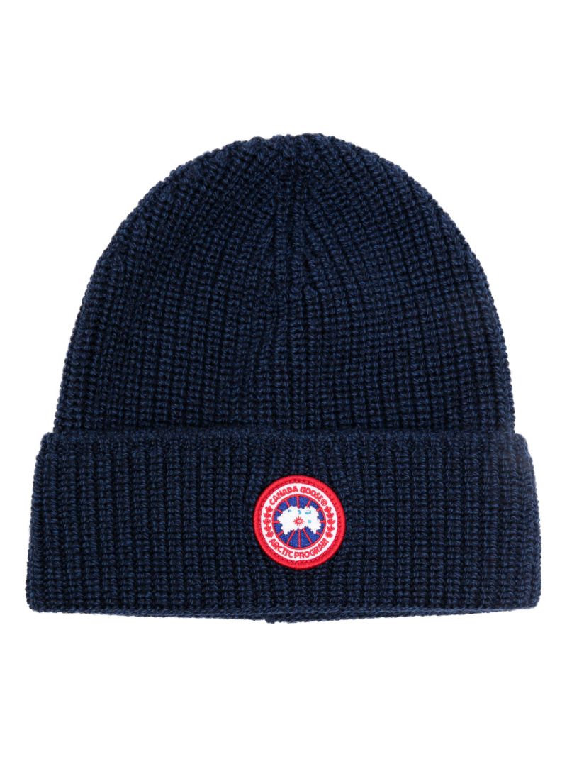 Blue Artic Disc Wool Beanie Hat