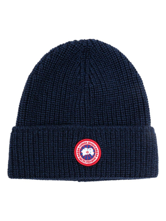 Blue Artic Disc Wool Beanie Hat