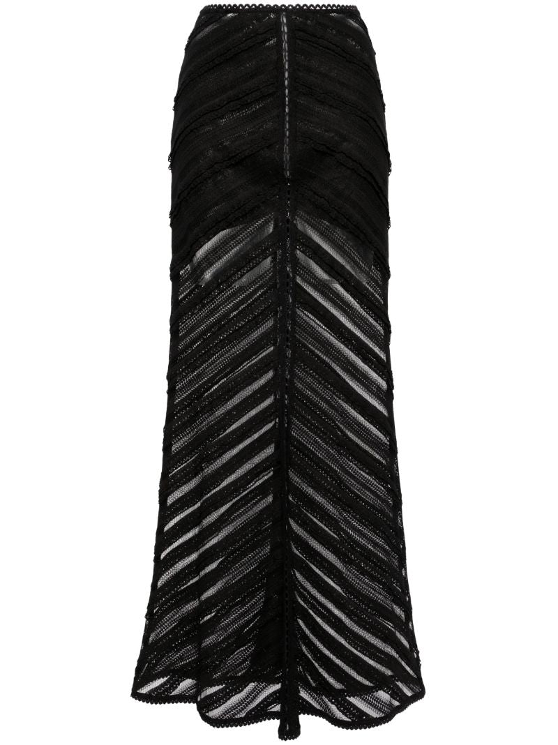 Black Oumary Lace Maxi Skirt