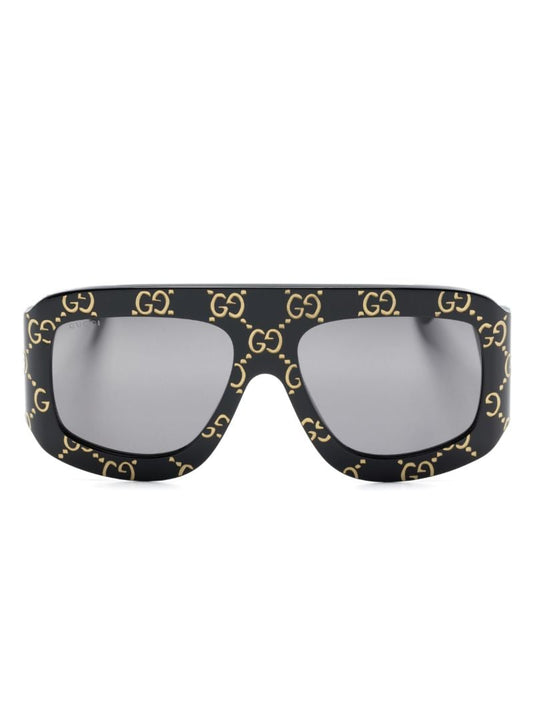 Black Gg Street All-over Logo Sunglasses