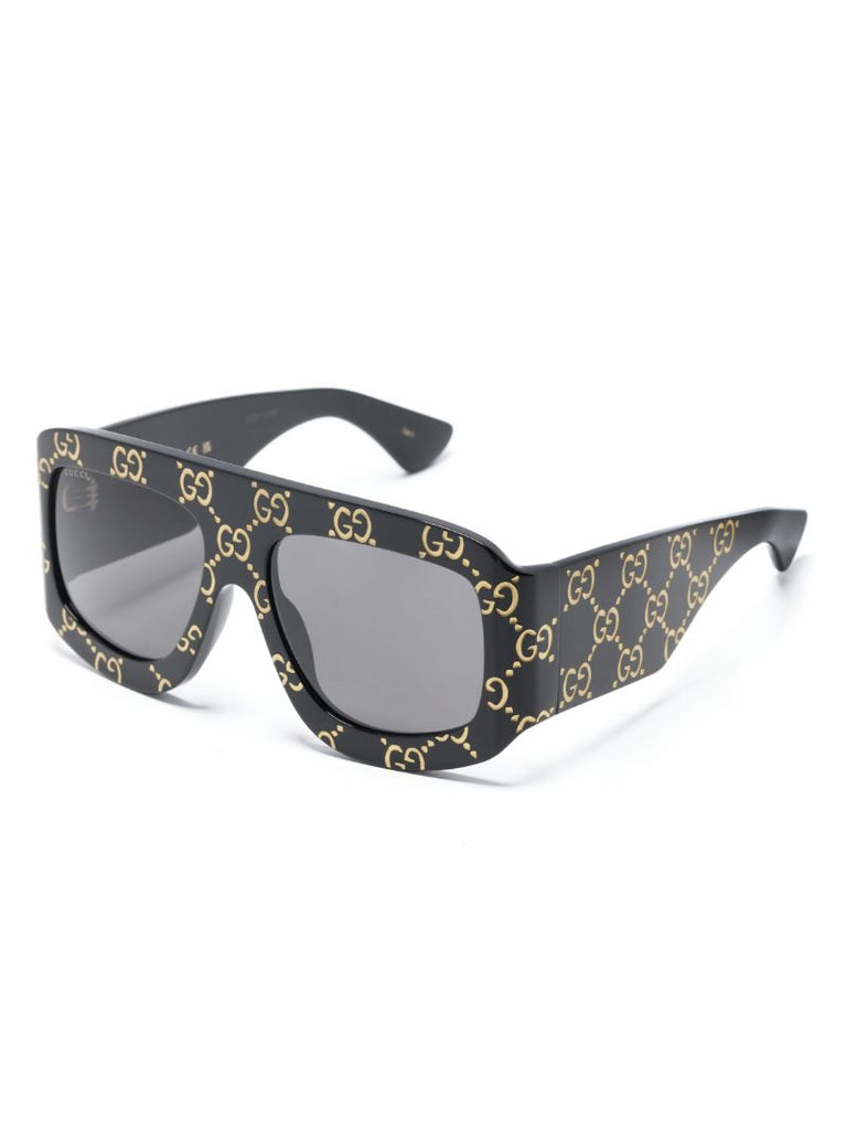 Black Gg Street All-over Logo Sunglasses