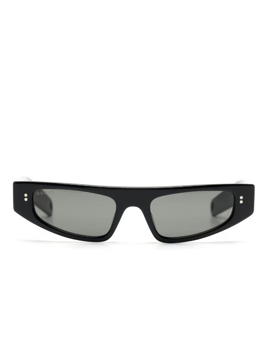 Black Slim Cat-eye Frame Sunglasses