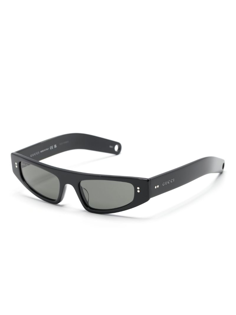 Black Slim Cat-eye Frame Sunglasses