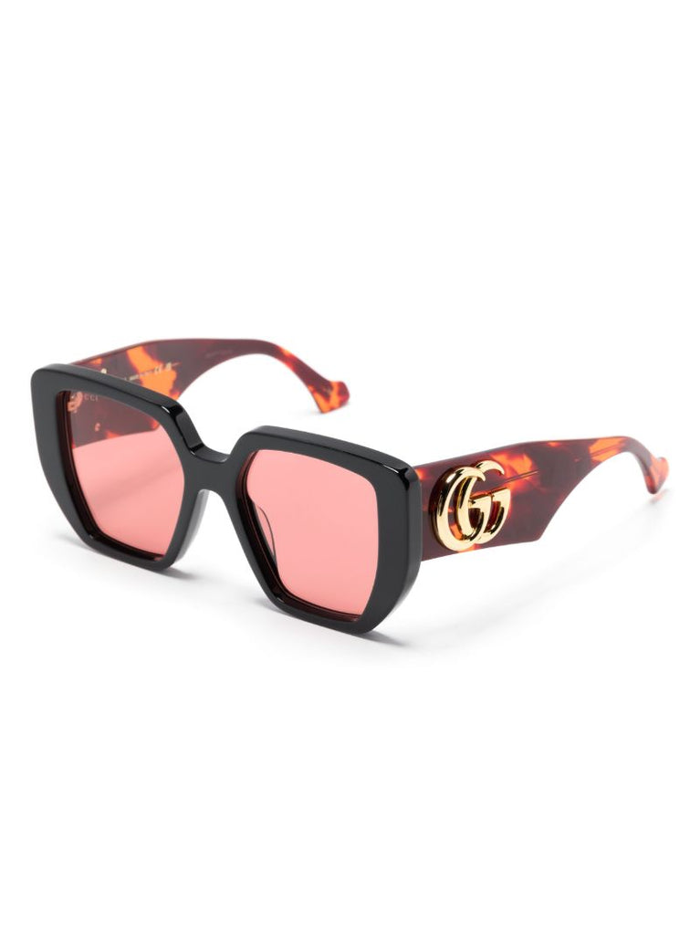 Black Gene Gg Oversized Square-frame Sunglasses