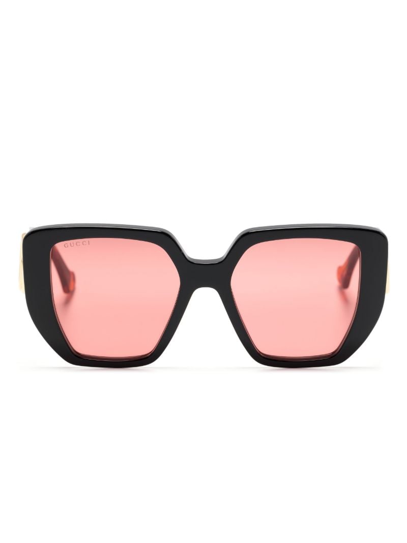 Black Gene Gg Oversized Square-frame Sunglasses
