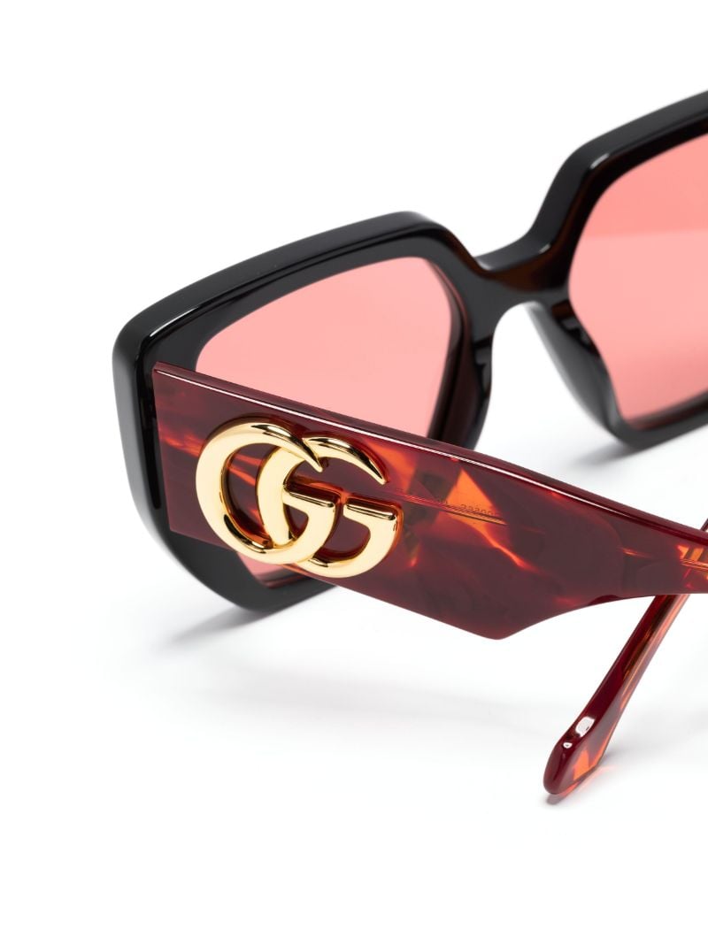 Black Gene Gg Oversized Square-frame Sunglasses