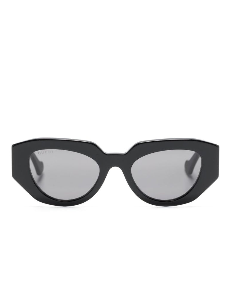 Black Gene Gg Oval-frame Sunglasses