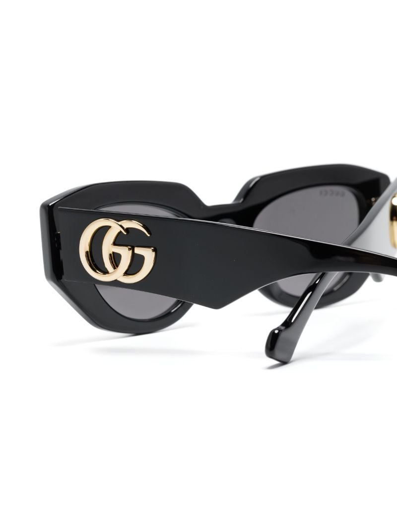 Black Gene Gg Oval-frame Sunglasses