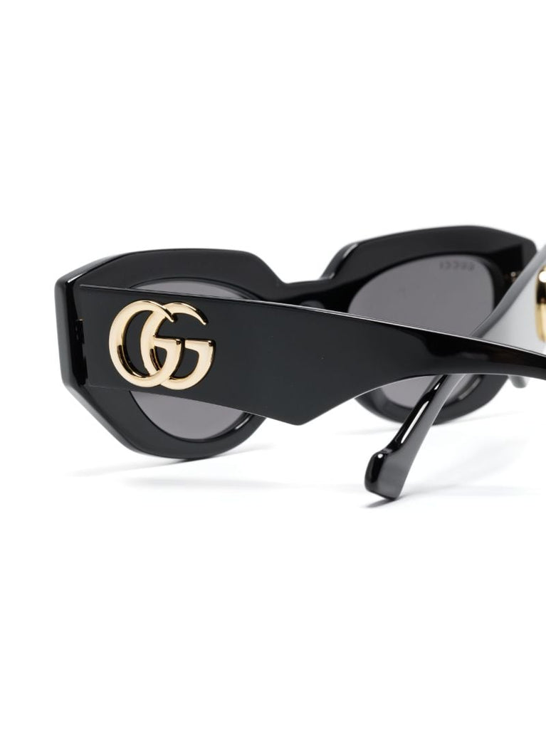 Black Gene Gg Oval-frame Sunglasses
