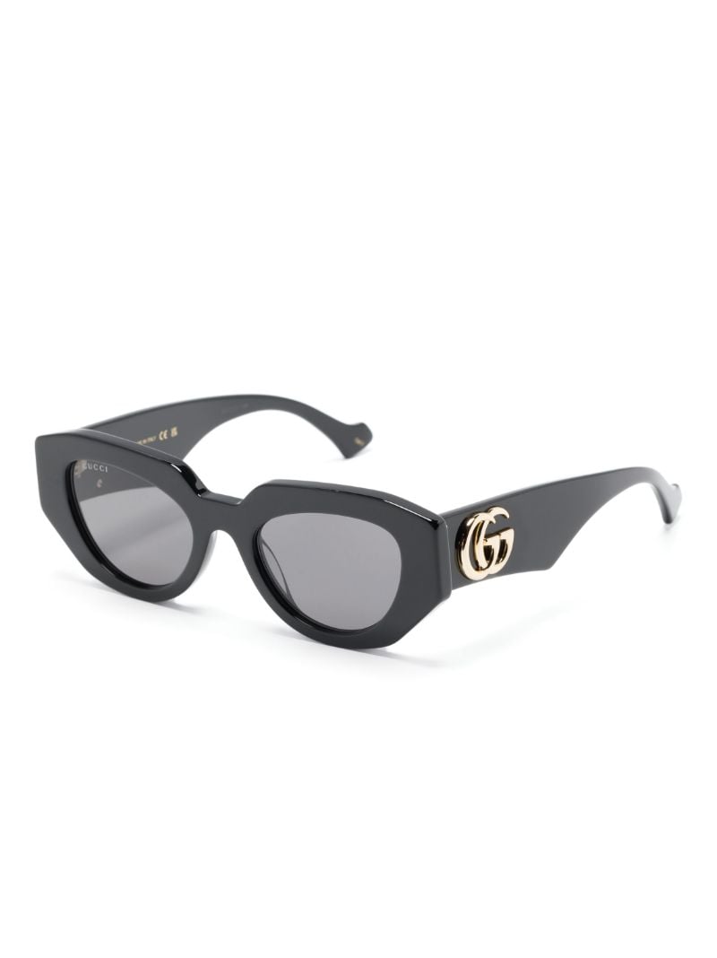 Black Gene Gg Oval-frame Sunglasses