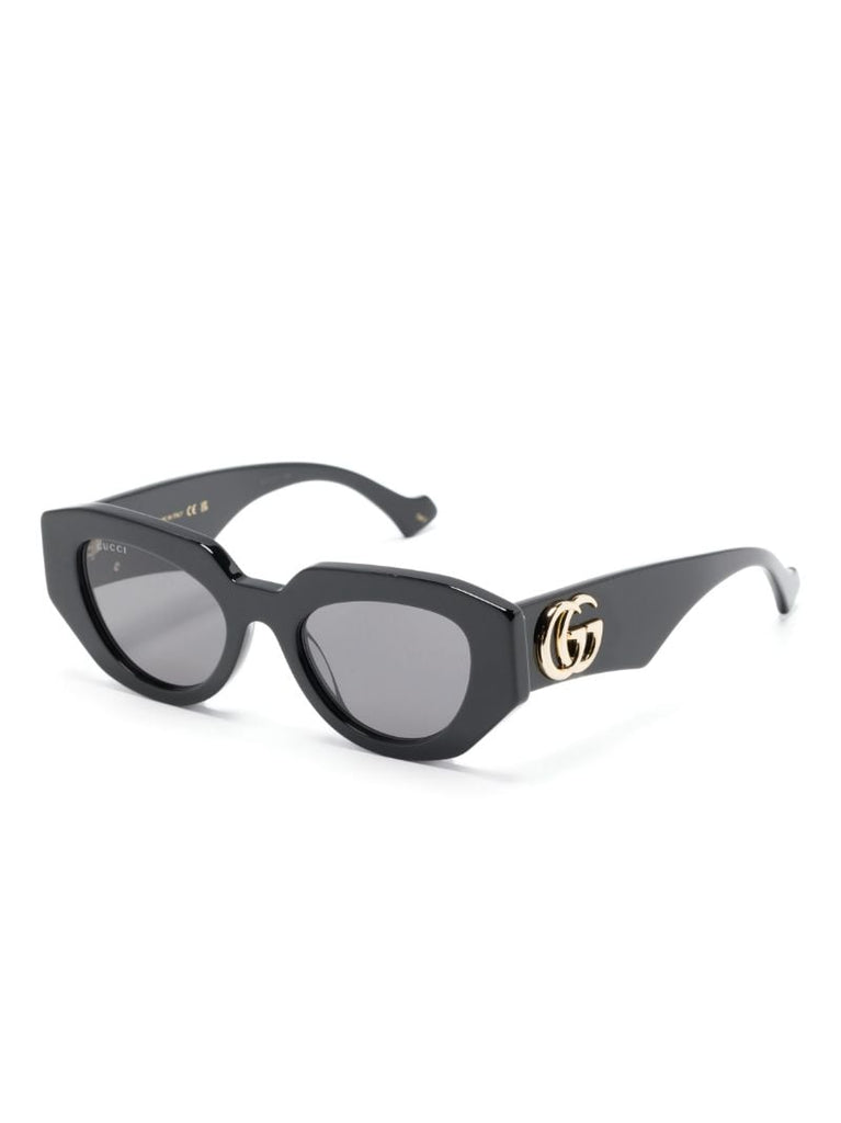 Black Gene Gg Oval-frame Sunglasses