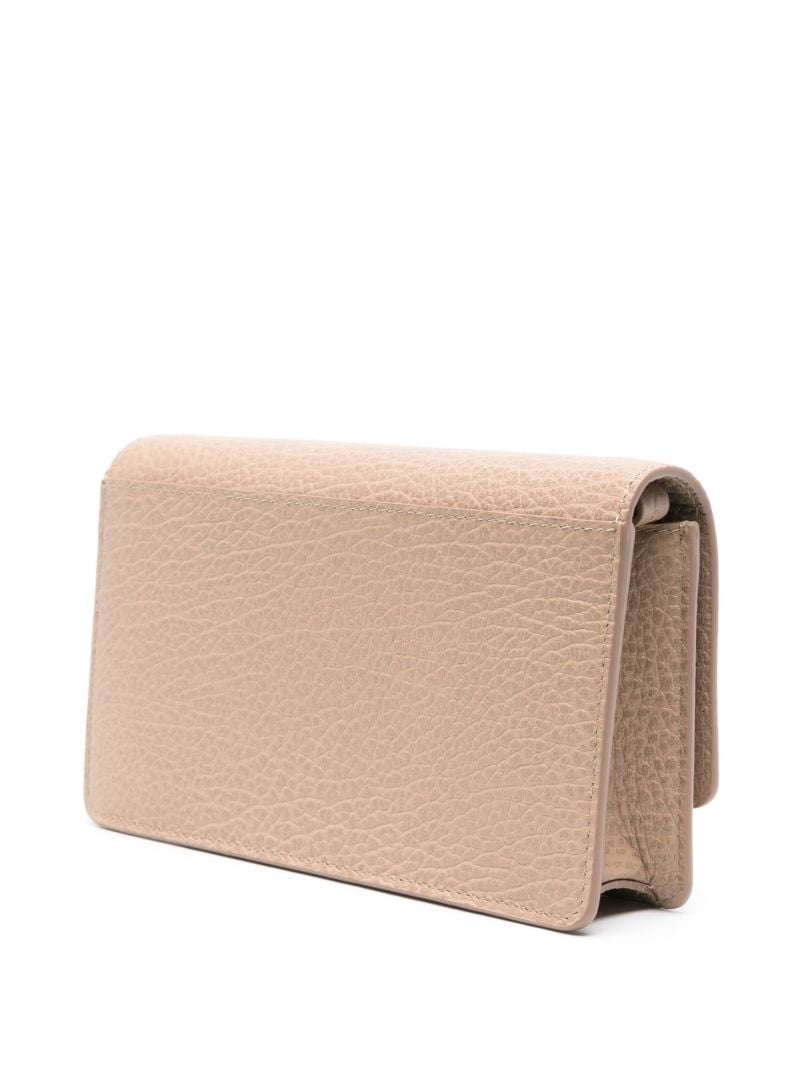 Brown Four Stitch Leather Cross Body Bag