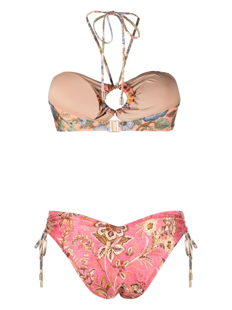 Multicolour Junie Halterneck Bikini Set