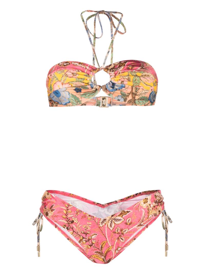 Multicolour Junie Halterneck Bikini Set