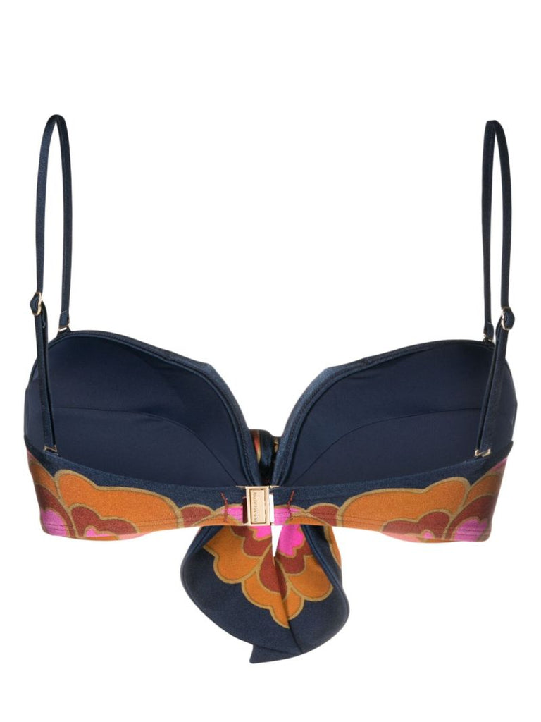 Blue Acadian Scarf Tie Bikini Top