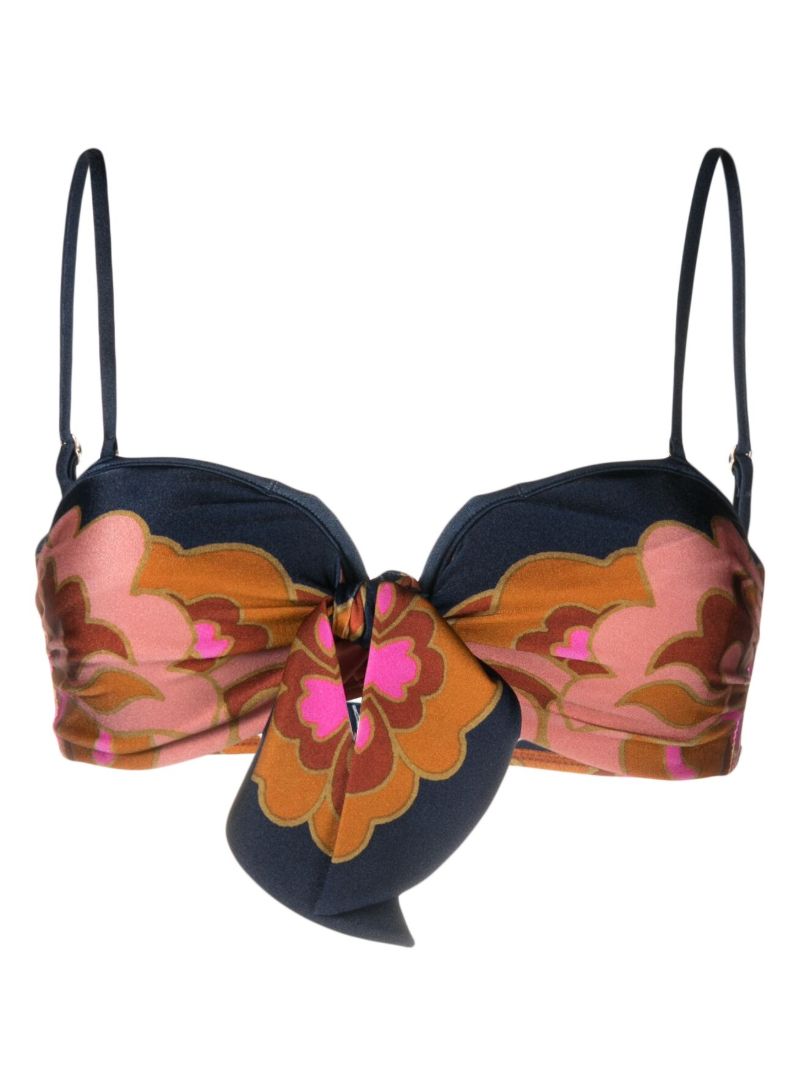 Blue Acadian Scarf Tie Bikini Top