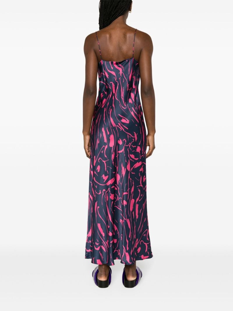 Navy Lyon Silk Maxi Dress