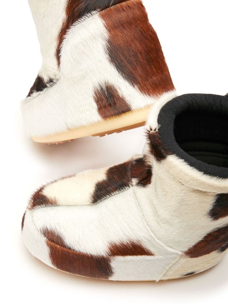 White Icon Low Pony-hair Boots