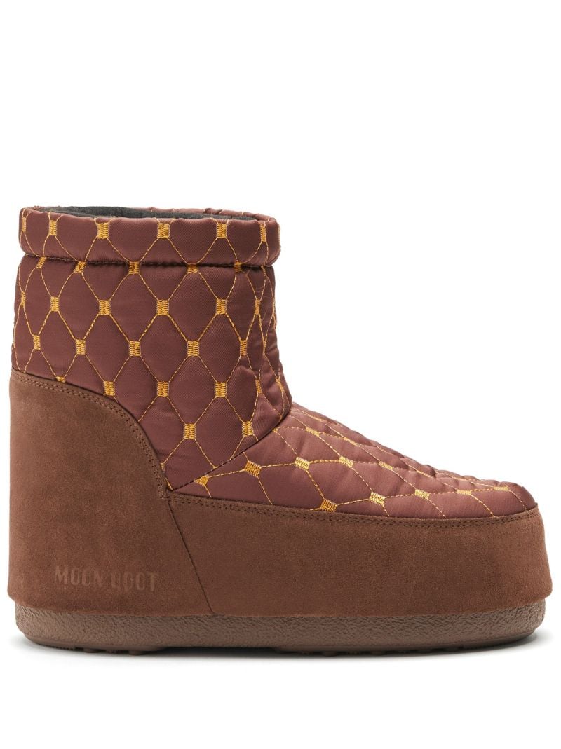 Brown Icon Low Quilted Boots