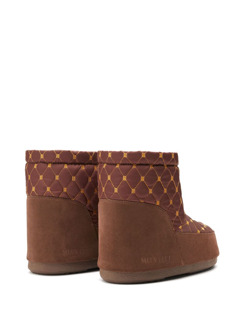 Brown Icon Low Quilted Boots