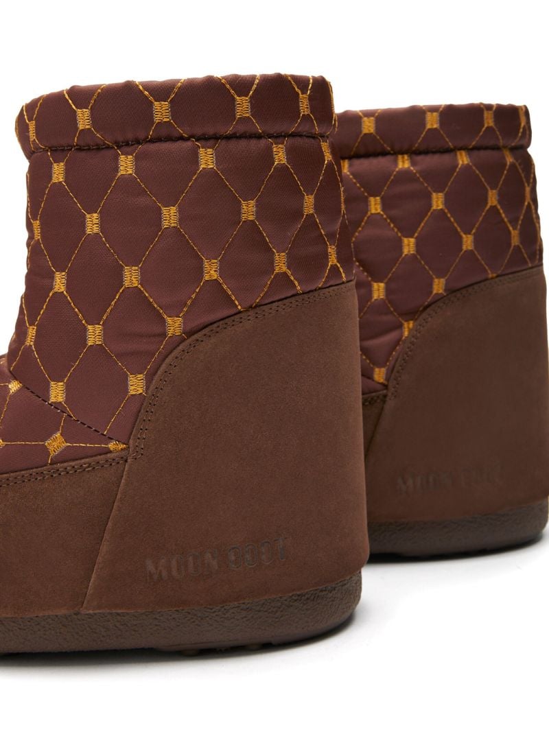 Brown Icon Low Quilted Boots