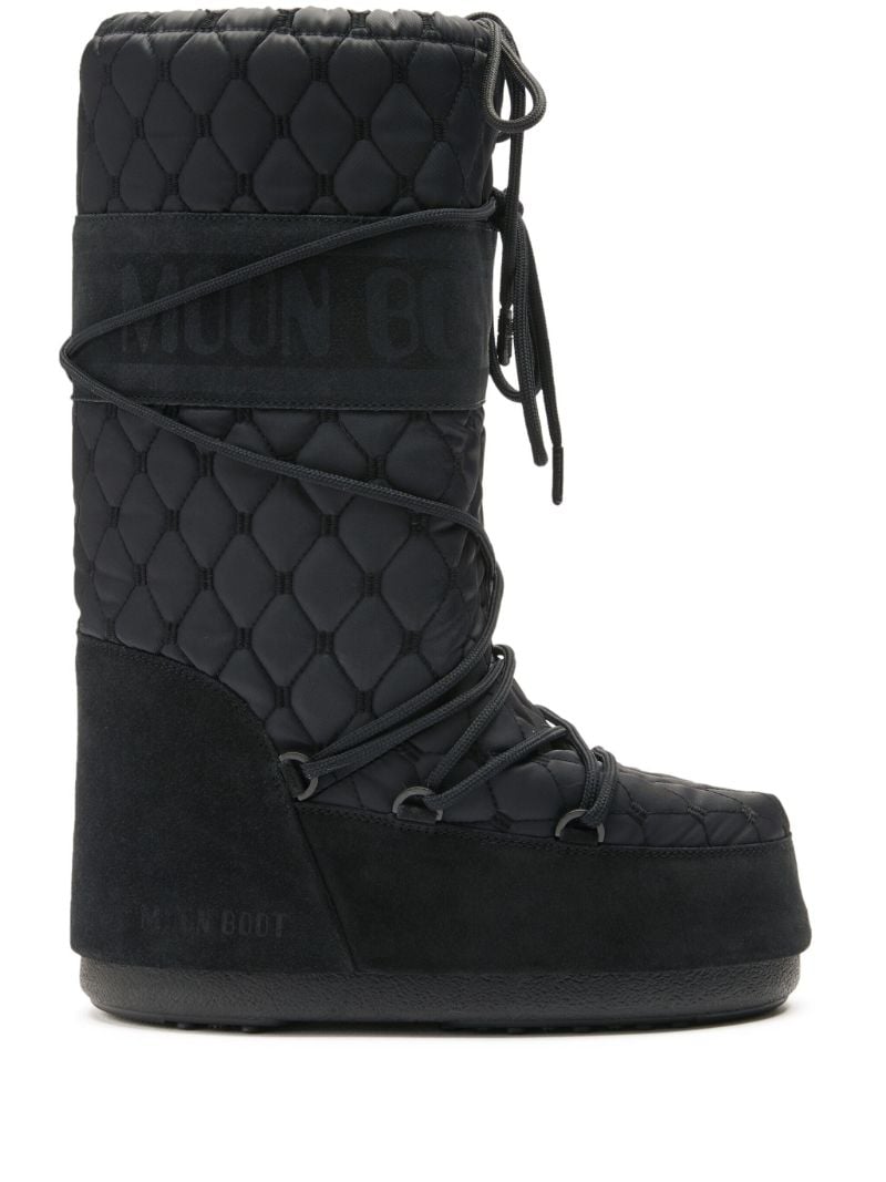Black Icon Quilted Boots