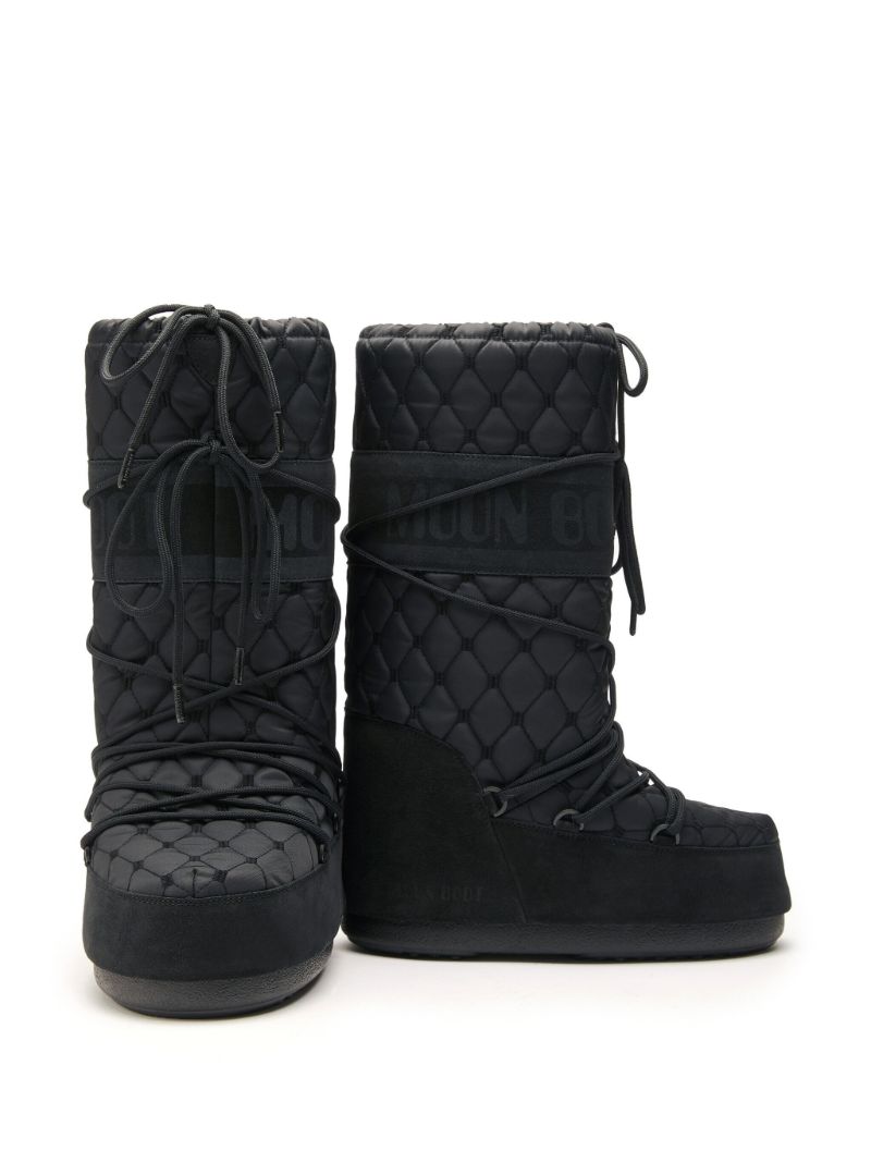 Black Icon Quilted Boots