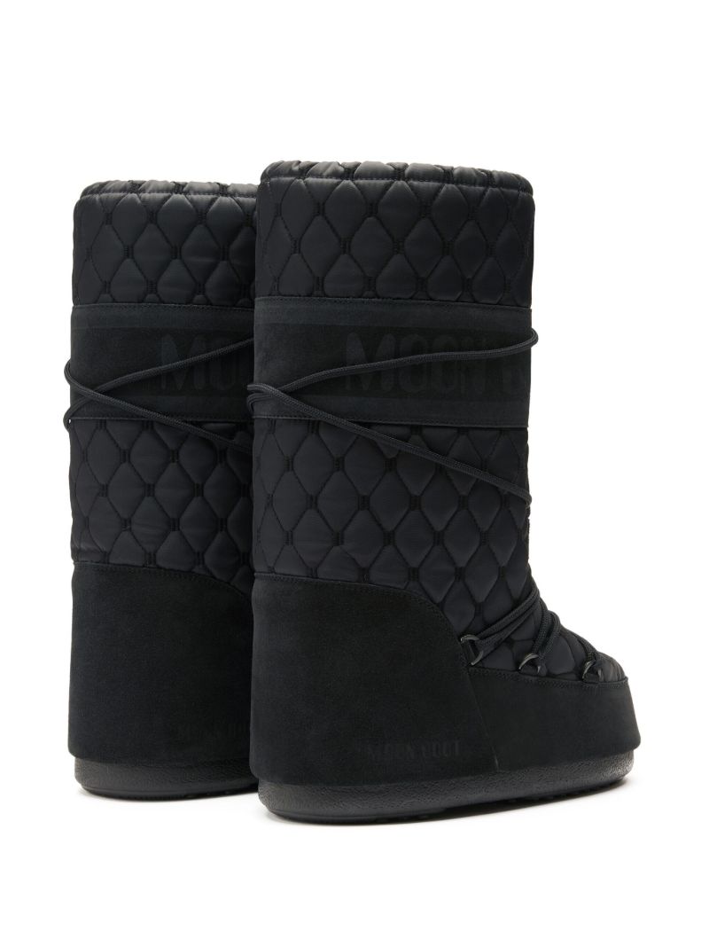 Black Icon Quilted Boots