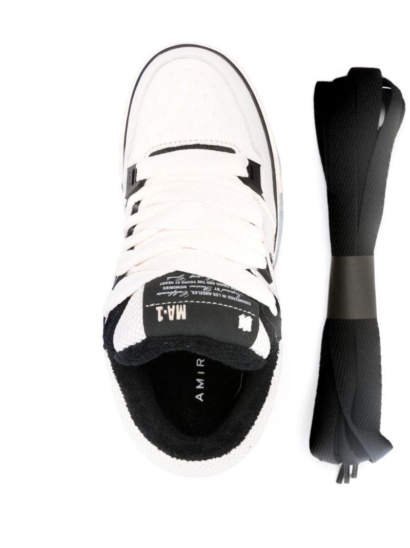 White Ma-1 Leather Sneakers