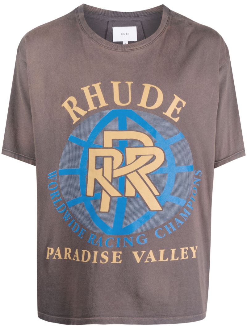 Grey Paradise Valley Cotton T-shirt