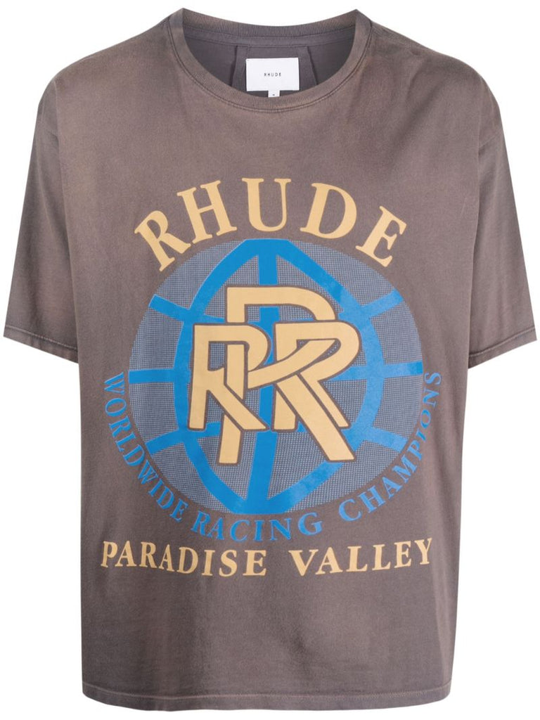 Grey Paradise Valley Cotton T-shirt