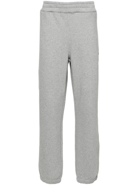 Grey Logo-appliquÃ_x0083_Â© Cotton Track Pants