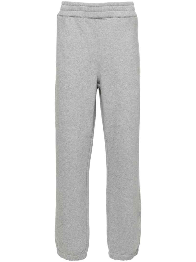 Grey Logo-appliquÃ_x0083_Â© Cotton Track Pants