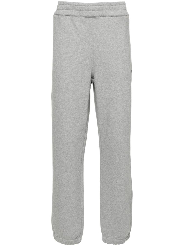 Grey Logo-appliquÃ_x0083_Â© Cotton Track Pants