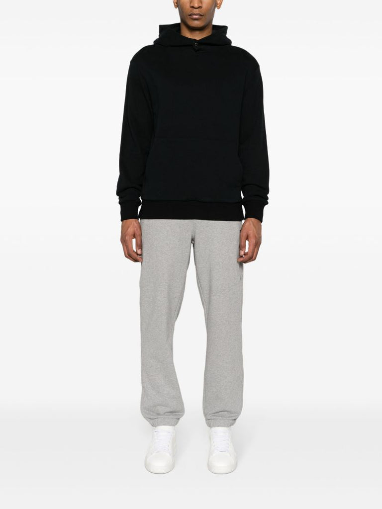 Grey Logo-appliquÃ_x0083_Â© Cotton Track Pants