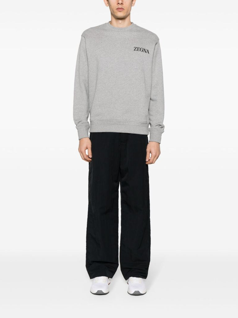 Logo-embroidered Cotton Sweatshirt