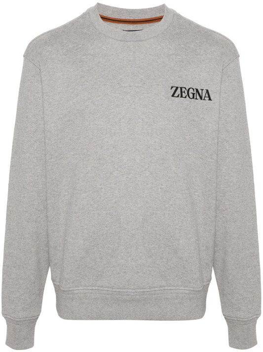 Logo-embroidered Cotton Sweatshirt