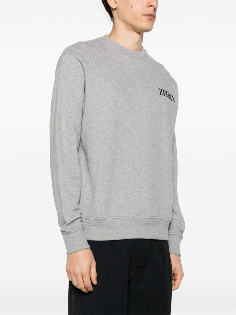 Logo-embroidered Cotton Sweatshirt