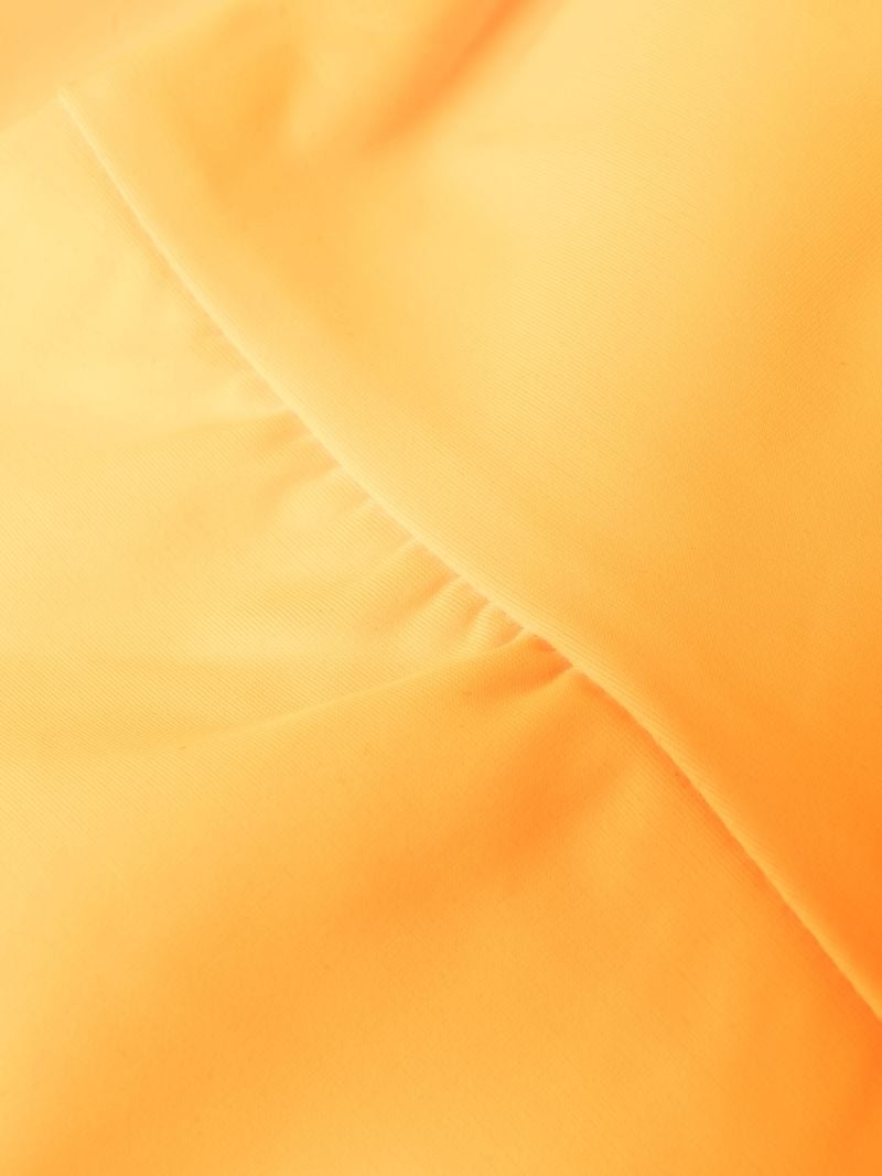Orange Plunge One-shoulder Cut-out Swimsuit