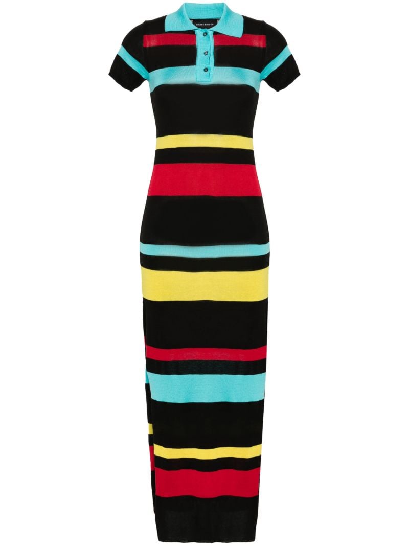 Black Merino Wool Polo Dress
