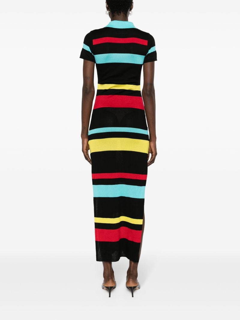 Black Merino Wool Polo Dress