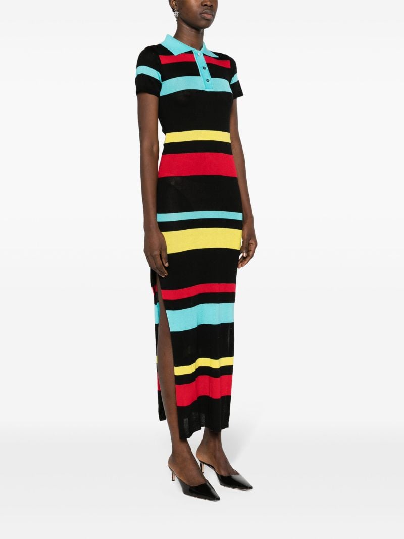 Black Merino Wool Polo Dress