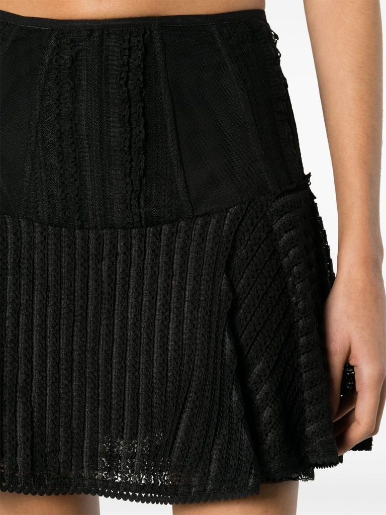 Black Hamaty Lace Mini Skirt