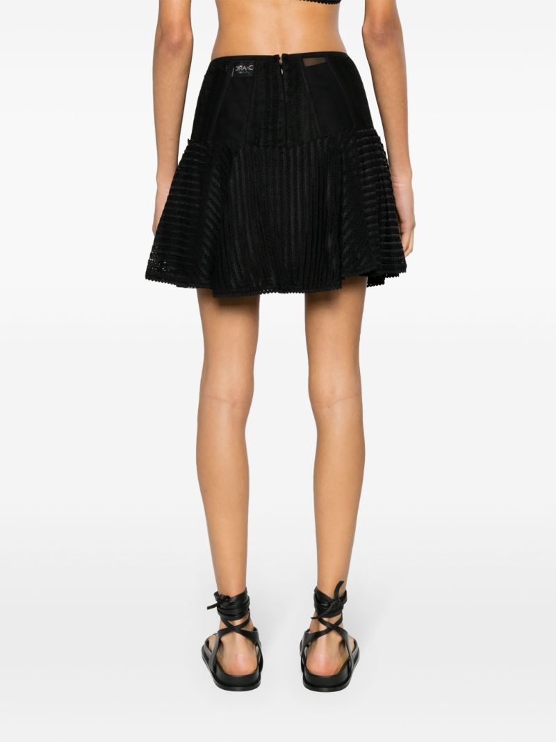 Black Hamaty Lace Mini Skirt