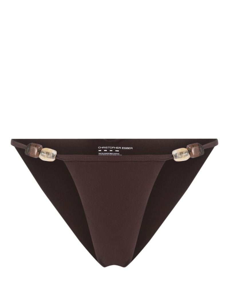 Brown Crystal Bikini Bottoms