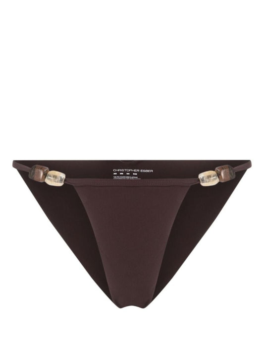 Brown Crystal Bikini Bottoms