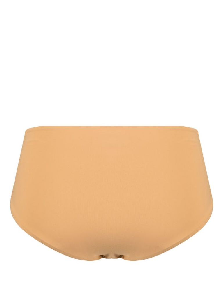 Brown Orbit Ruched Bikini Bottoms