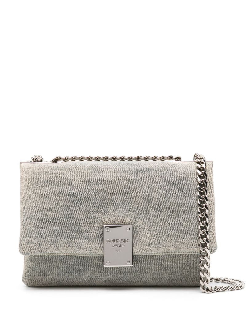 Grey 1945 Soft Faded Denim Shoulder Bag