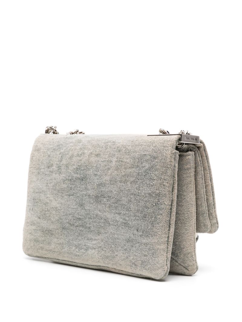 Grey 1945 Soft Faded Denim Shoulder Bag