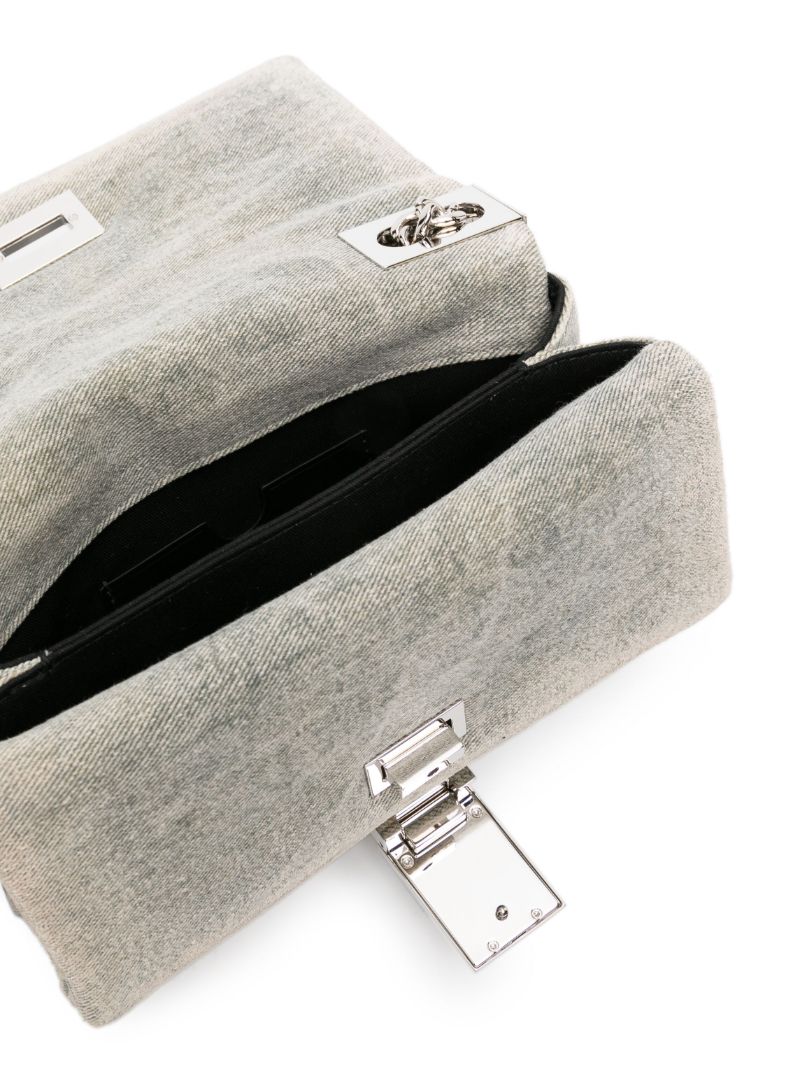 Grey 1945 Soft Faded Denim Shoulder Bag